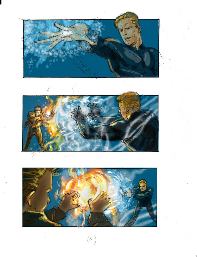 X Men 3 Pyro Vs Iceman Storyboard Artist Adrien Van Viersen